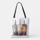 Het leven is kort, drink de boba tote bag (Achterkant)