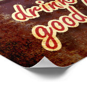 Het leven is kort, Drink wijn, minder zorgen meer Poster (Hoek)