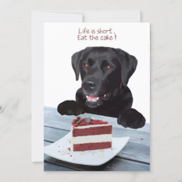 Het leven is kort, eet de taart - Black Lab Kaart