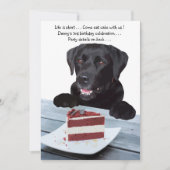 Het leven is kort, eet de taart - Black Lab Kaart (Voorkant)