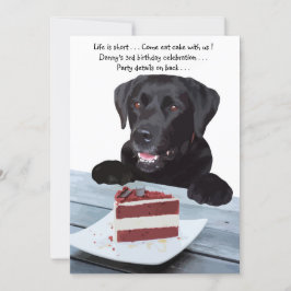 Het leven is kort, eet de taart - Black Lab Kaart
