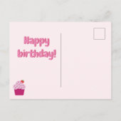 Het leven is kort, eet de taart! Leuke verjaardag Briefkaart (Achterkant)