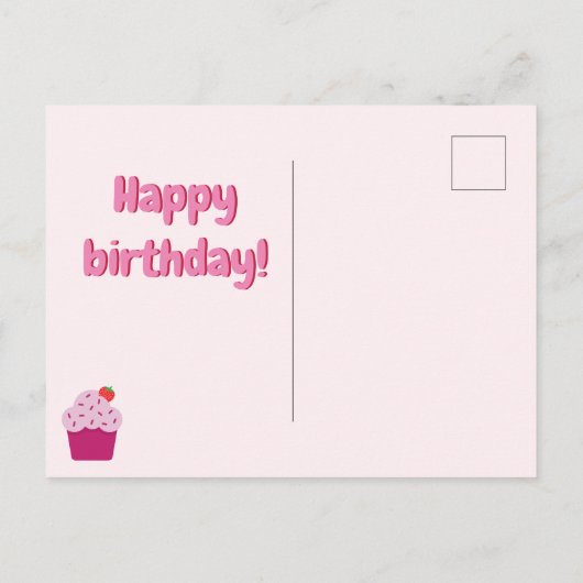 Het leven is kort, eet de taart! Leuke verjaardag Briefkaart (Achterkant)