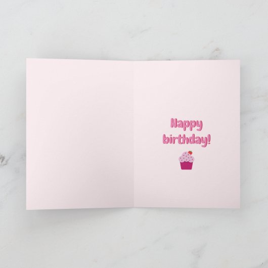 Het leven is kort, eet de taart! Leuke verjaardag Kaart (Binnen)