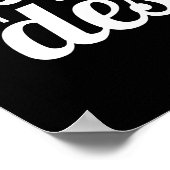 Het leven is kort. Eet eerst dessert. Poster (Hoek)