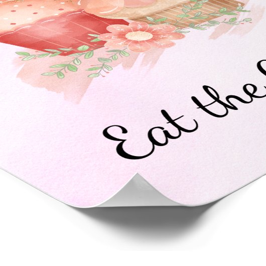 Het leven is kort. Eet het Poster Cupcake (Hoek)