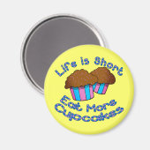 Het leven is kort, eet meer koekjes! magneet (Voorkant / Achterkant)