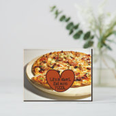 Het leven is kort. Eet meer Pizza, Briefkaart (Staand voorkant)