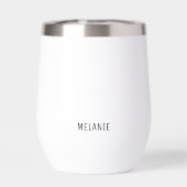 Het leven is kort en de wereld is breed Travel Mug (Achterkant)