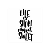 Het leven is kort en fijn rubberstempel (Afrduk)