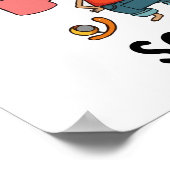 Het leven is kort en ik ook - grappig kort persoon poster (Hoek)