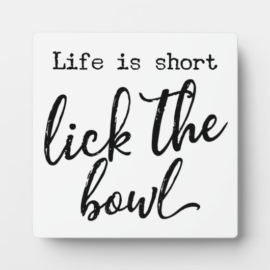 Het leven is kort. fotoplaat (Voorkant)