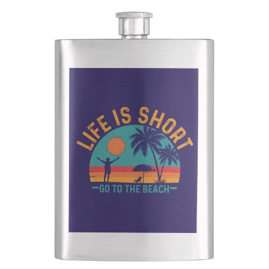 Het leven is kort Ga naar het strand-97226 Flacon (Voorkant)