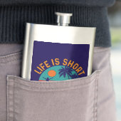 Het leven is kort Ga naar het strand-97226 Flacon (Voorbeeld)