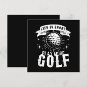 Het leven is kort. Golf meer Kaart (Voorkant / Achterkant)