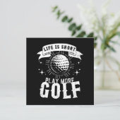 Het leven is kort. Golf meer Kaart (Staand voorkant)