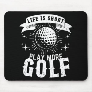 Het leven is kort. Golf meer Muismat