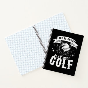 Het leven is kort. Golf meer Notitieboek