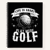 Het leven is kort. Golf meer Notitieboek (Voorkant)