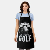 Het leven is kort. Golf meer Schort (Gedragen)
