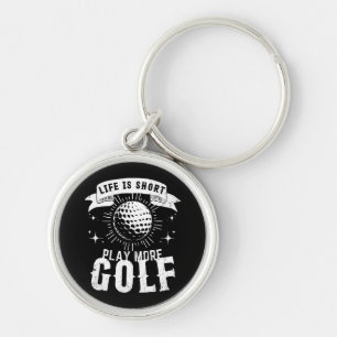 Het leven is kort. Golf meer Sleutelhanger