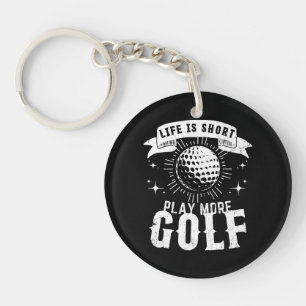 Het leven is kort. Golf meer Sleutelhanger