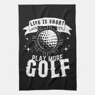 Het leven is kort. Golf meer Theedoek