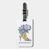 Het leven is kort, Hakken zou niet moeten zijn Bagagelabel (Voorkant verticaal)