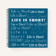 "Het leven is kort" Inspirerend woorden, Ocean Blu