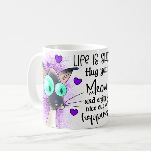 Het leven is kort koffiemok (Voorkant links)