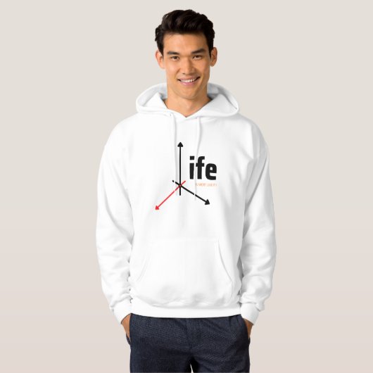 Het leven is kort, leef het hoodie (Voorkant volledig)
