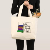 Het leven is kort. Lees snel. Grote Tote Bag (Voorkant (product))