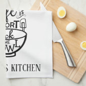 Het leven is kort Lick Bowl Personaliseer keukenha Theedoek (Quarter Fold)
