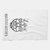 Het leven is kort Lick Bowl Personaliseer keukenha Theedoek (Horizontaal)