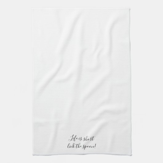 Het leven is kort Lick de lepel grappig Theedoek (Verticaal)