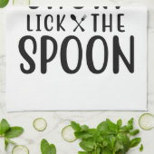 Het leven is kort Lick the Spoon Theedoek (Gevouwen)