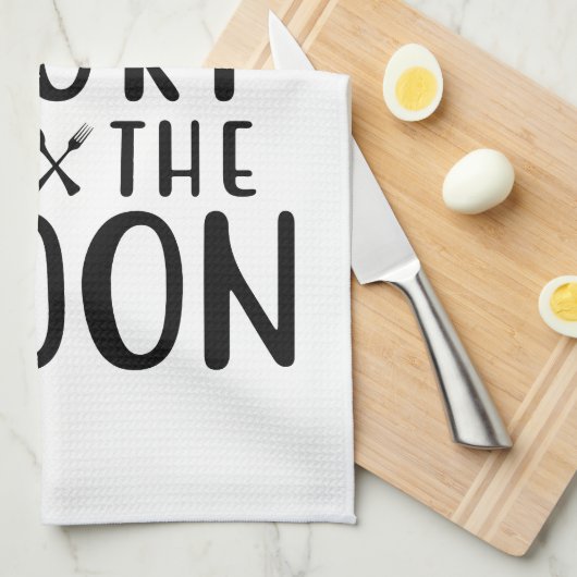 Het leven is kort Lick the Spoon Theedoek (Quarter Fold)