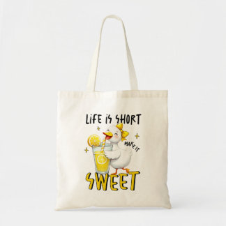Het Leven Is Kort Maak Het Lieflijk - Domme Gans Tote Bag
