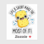 Het leven is kort, maak het vochtige van zijn spon sticker (Vel)