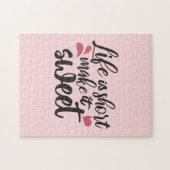 Het leven is kort, maak het zoet - Inspirerend quo Legpuzzel (Horizontaal)