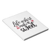 Het leven is kort, maak het zoet - Inspirerend quo Notitieblok (Schuin)