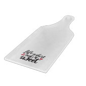 Het leven is kort, maak het zoet - Inspirerend quo Snijplank (Hoek)