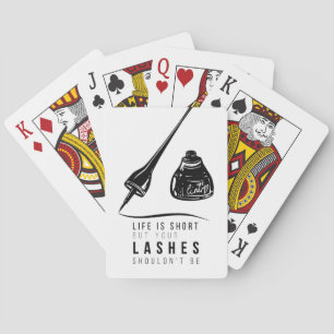 Het leven is kort, maar je moet niet weg pokerkaarten