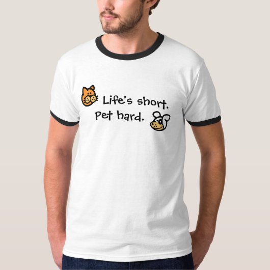 Het leven is kort. Pet hard. T-shirt (Voorkant)