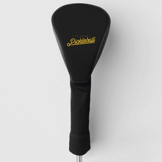 Het leven is kort pickleball golfheadcover (Voorkant)