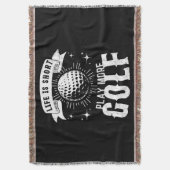 Het leven is kort. Speel meer golf Deken (Voorkant Verticaal)