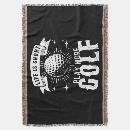Het leven is kort. Speel meer golf Deken (Voorkant Verticaal)
