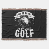 Het leven is kort. Speel meer golf Deken (Voorkant)