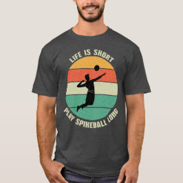 Het leven is kort spel Spikeball lang T-shirt