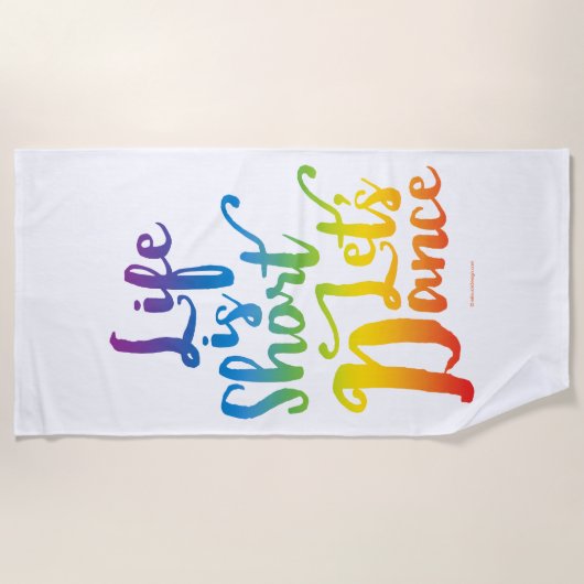 Het leven is kort. strandlaken (Voorkant)